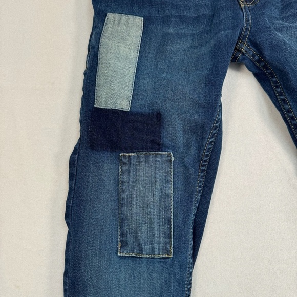 Levis 511 Slim Patchwork Jeans Boys Size 16 28X28 Dark Wash Mid Rise - Picture 14 of 15